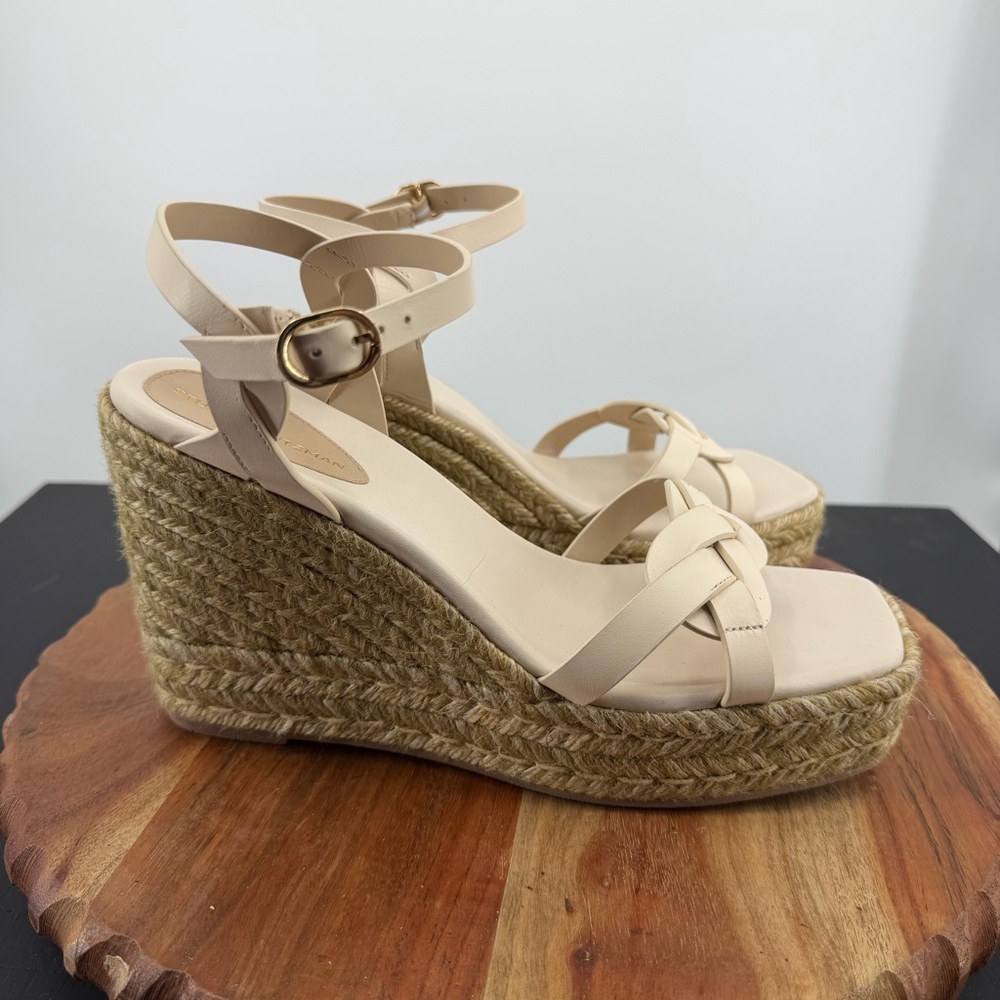 Stuart Weitzman Braida Max Leather Espadrille Wed… - image 2